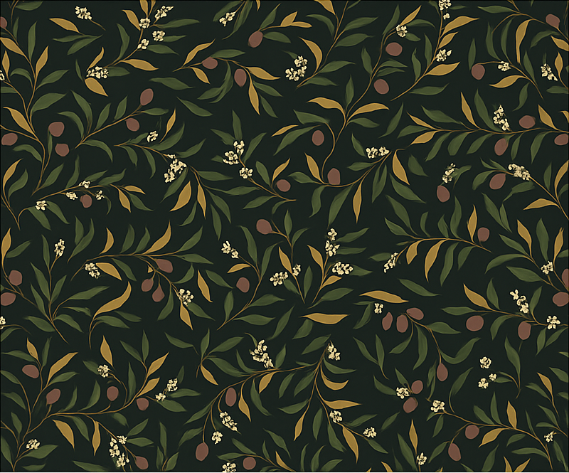 Covor vinil dormitor design floral simplu repetitiv - TenStickers