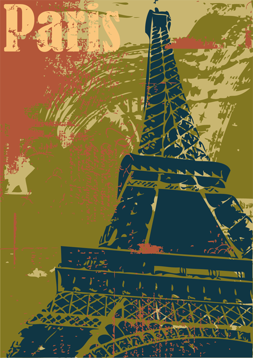Covor vinil dormitor poster decorativ paris - TenStickers