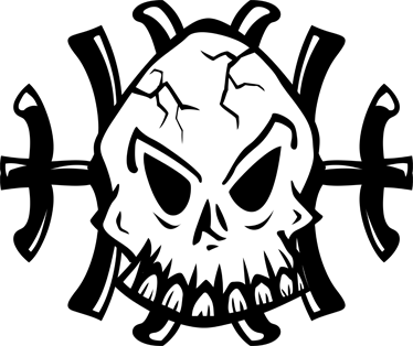 Covor vinil dormitor cu logo de craniu decorativ - TenStickers