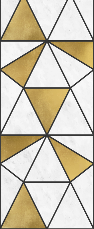 Covor vinil studiu efect marmură geometrică - TenStickers