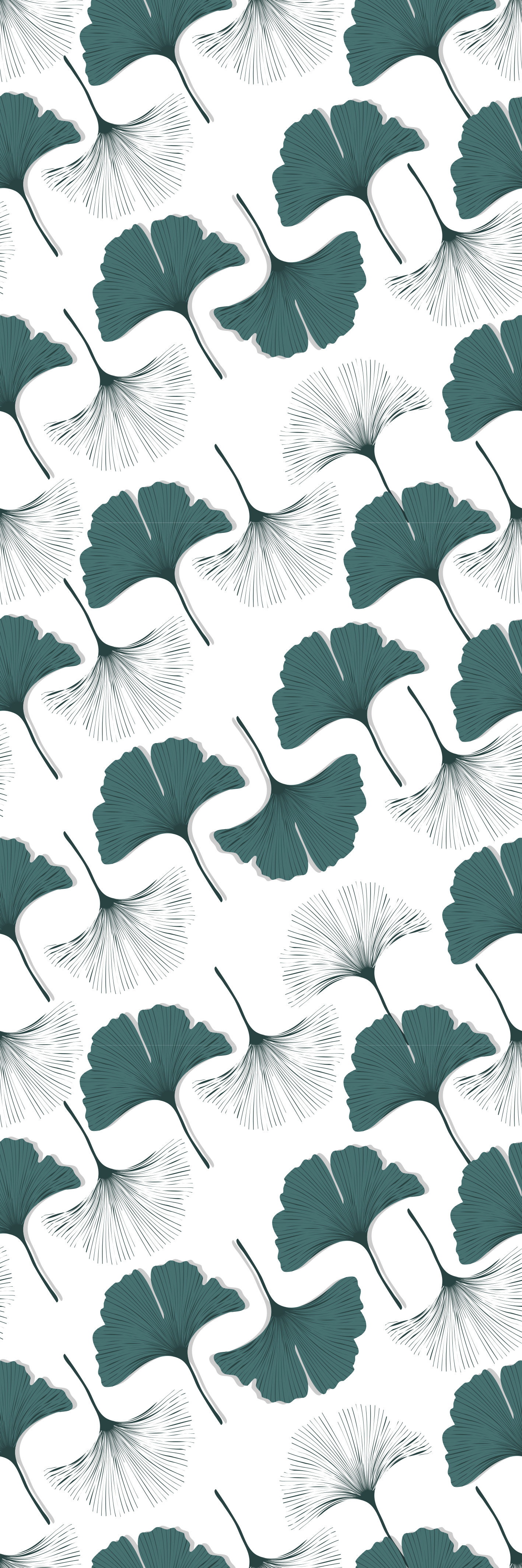Covor vinil studiu model frunze de ginkgo - TenStickers