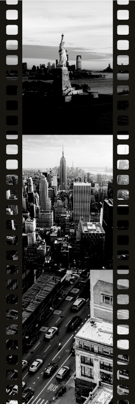 Covor vinil dormitor colaj foto cu nyc - TenStickers