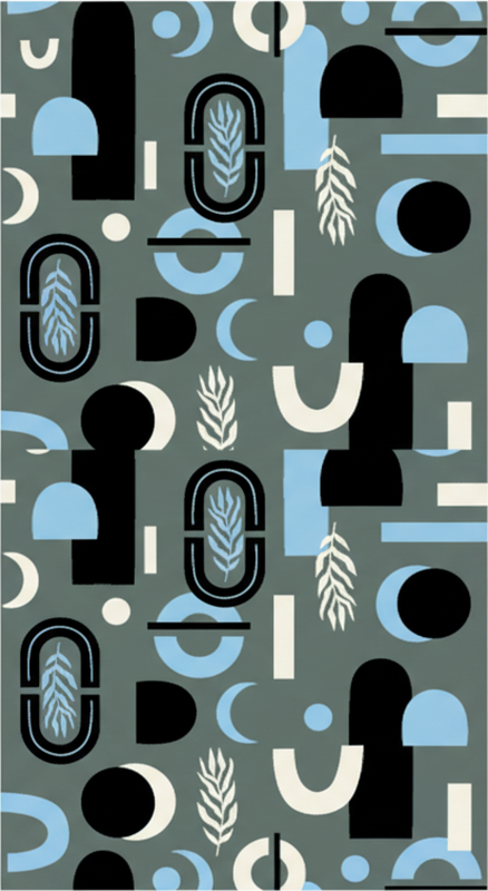 Covor vinil dormitor fundal geometric cu formă abstractă - TenStickers