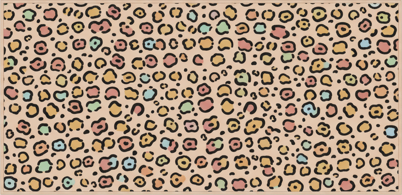 Covor vinil dormitor imprimeu leopard pastel - TenStickers