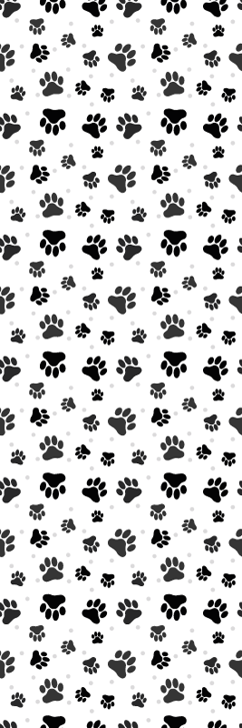Covor vinil dormitor fundal cu lăbuțe de animale - TenStickers