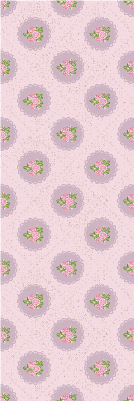 Covor vinil dormitor model pătrat roz shabby chic - TenStickers