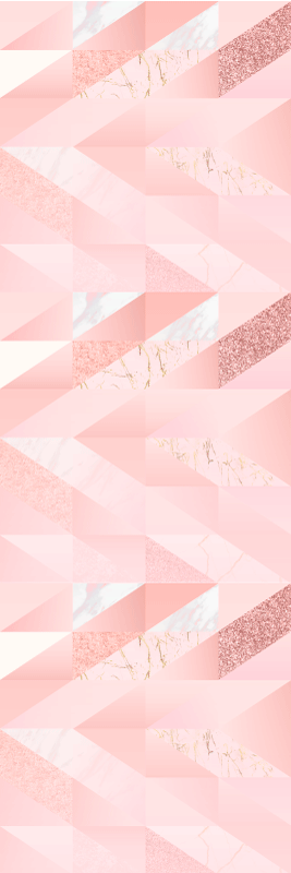 Covor vinil dormitor fundal geometric roz feminin - TenStickers