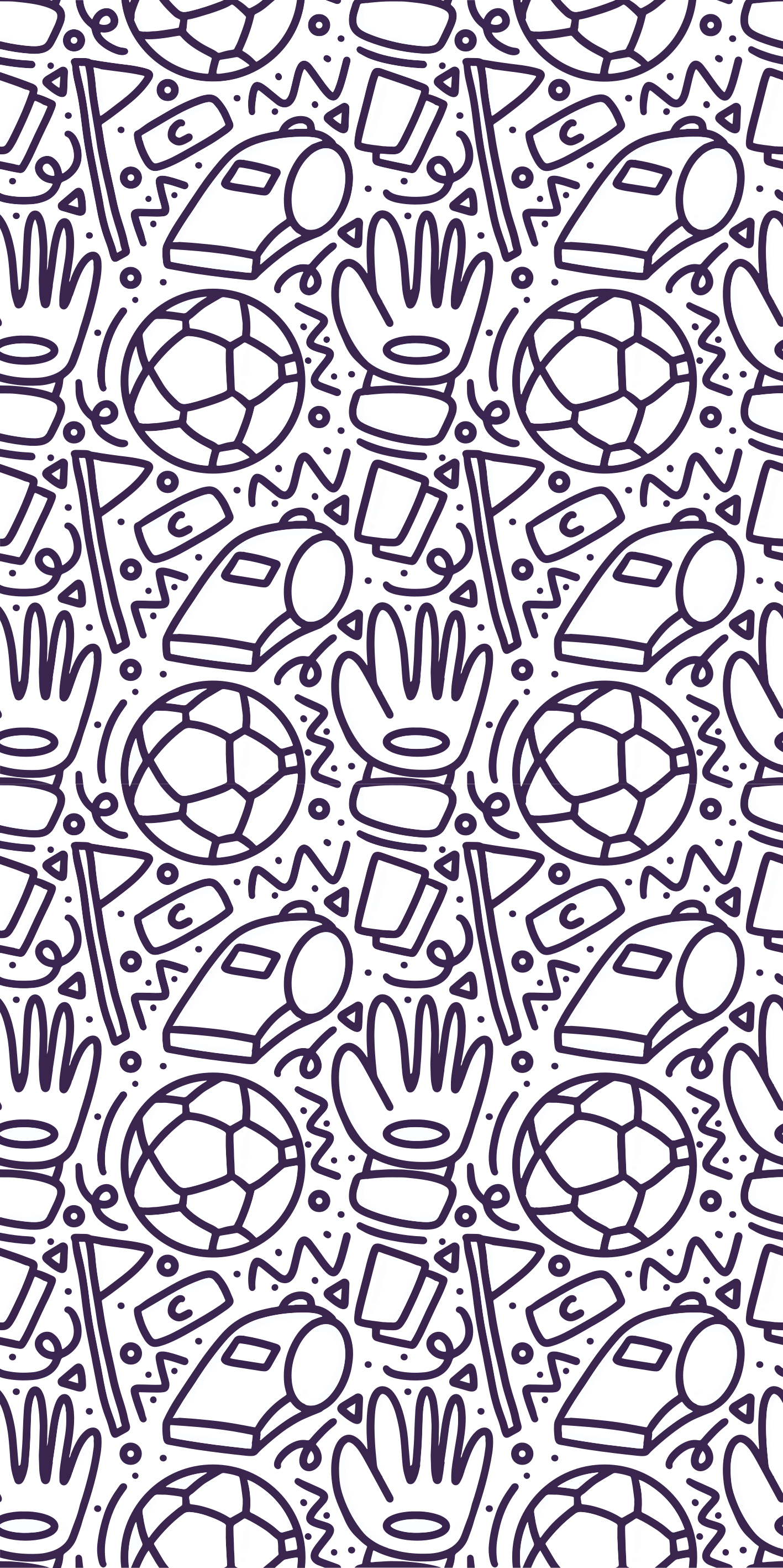 Covor vinil dormitor design doodle sportiv - TenStickers