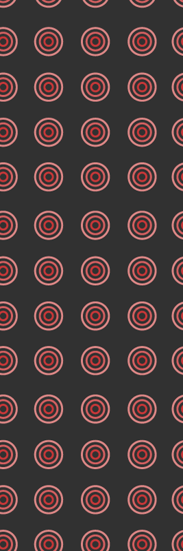 Covor vinil dormitor model geometric rotund roșu - TenStickers