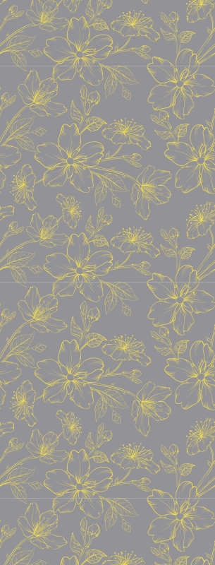Covor vinil dormitor floral pantone - TenStickers