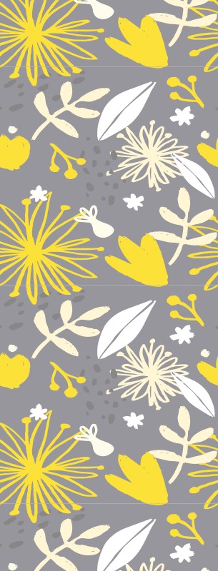 Covor vinil dormitor flori vintage pantone - TenStickers