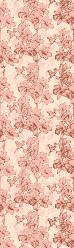 Covor vinil dormitor flori vintage 3d - TenStickers