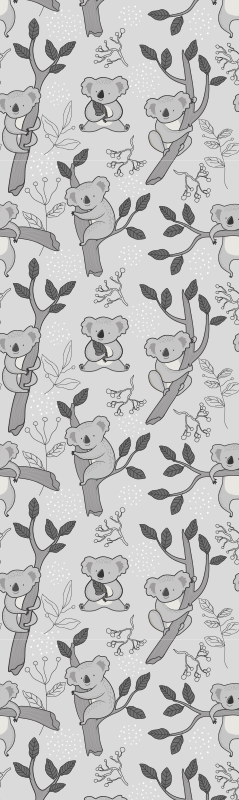 Covor vinil dormitor model gri cu koala - TenStickers