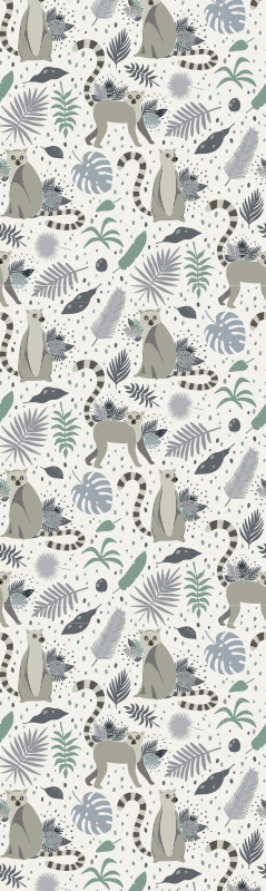 Covor vinil dormitor lemur nordic - TenStickers