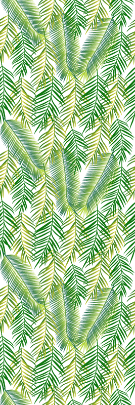 Covor vinil dormitor plante verzi ornamentale - TenStickers