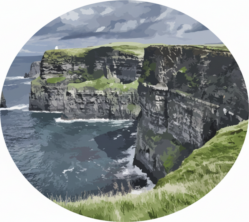 Covor vinil dormitor stâncile irlandeze - TenStickers