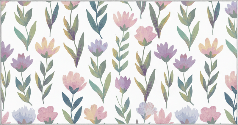 Covor vinil dormitor autocolant flori stil nordic - TenStickers