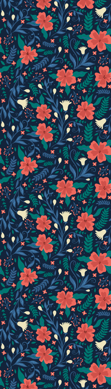 Covor de vinil scandinav flori artistice nordice - TenStickers