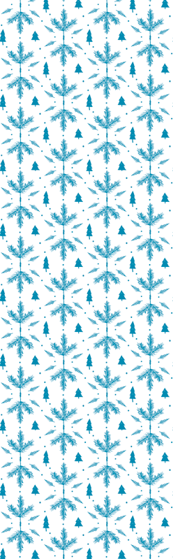 Covor de vinil scandinav sezonul nordic albastru - TenStickers