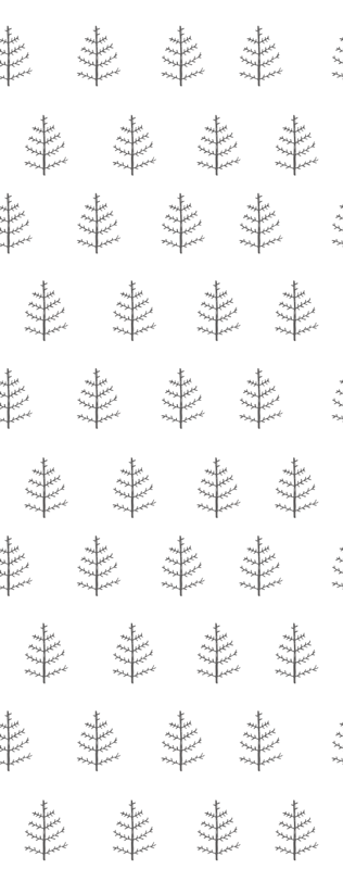 Covor de vinil scandinav forme de copaci gri minimaliste - TenStickers