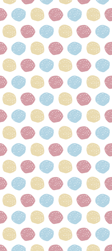 Covor de vinil scandinav cu buline pastelate - TenStickers
