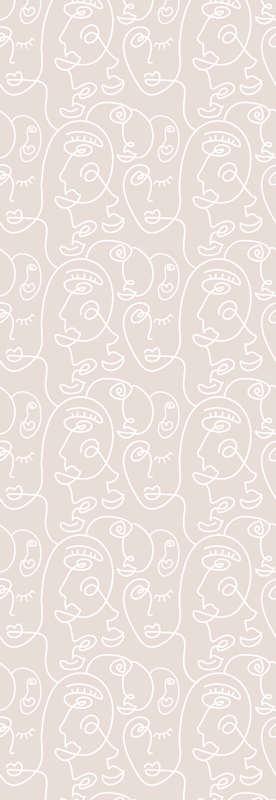 Covor de vinil scandinav design nordic roz și alb - TenStickers
