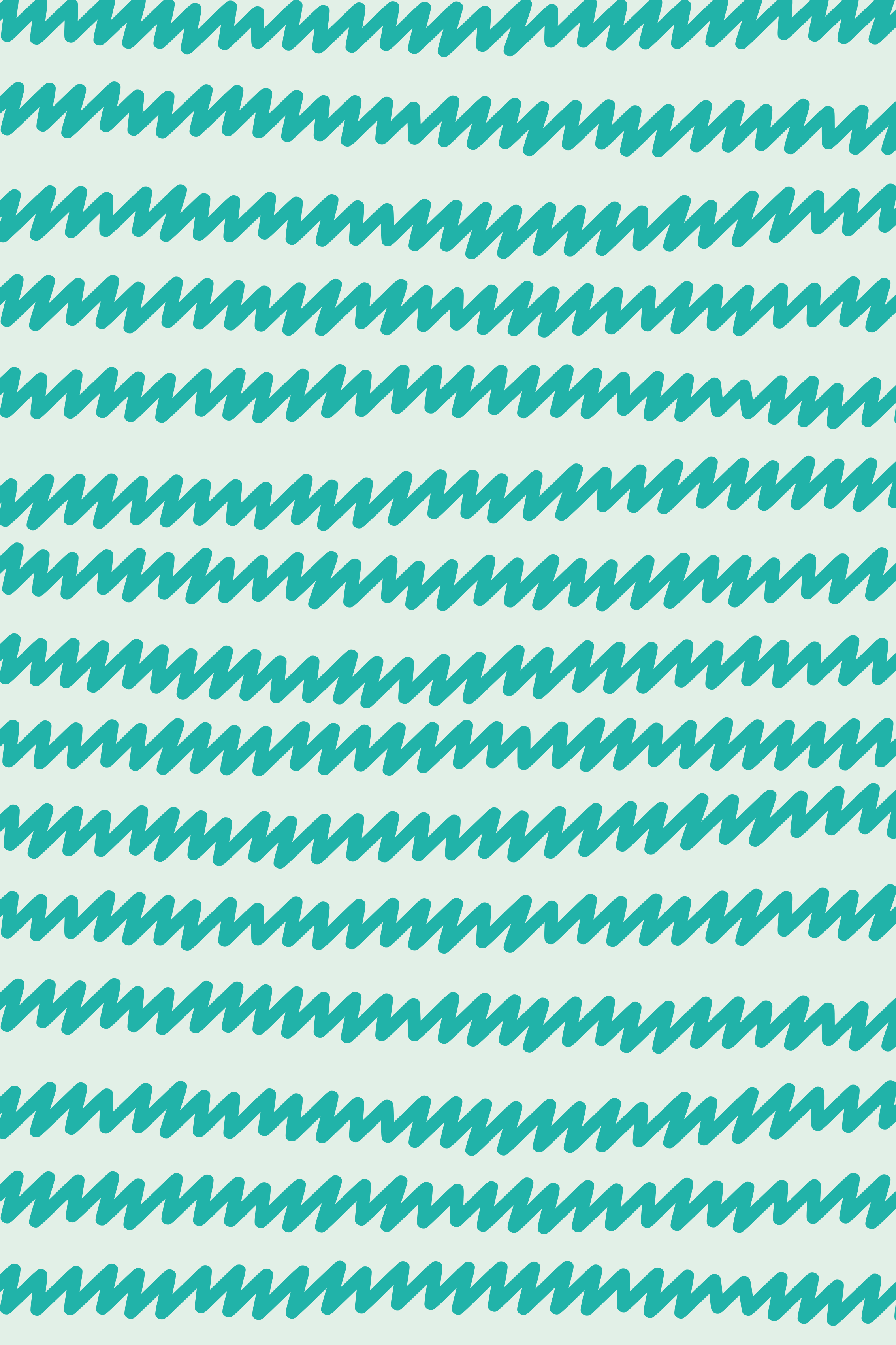 Covor de vinil scandinav zigzag alb și aquamarin - TenStickers