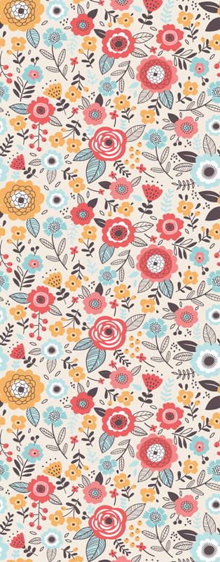 Covor vinil cu aspect de natura imprimeu floral 'ditsy' - TenStickers