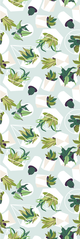 Covor vinil cu aspect de natura cactus verde - TenStickers