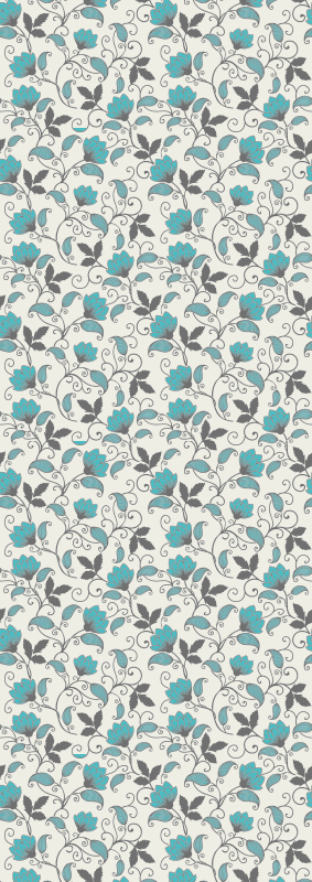 Covor vinil cu aspect de natura floare de lotus teal - TenStickers