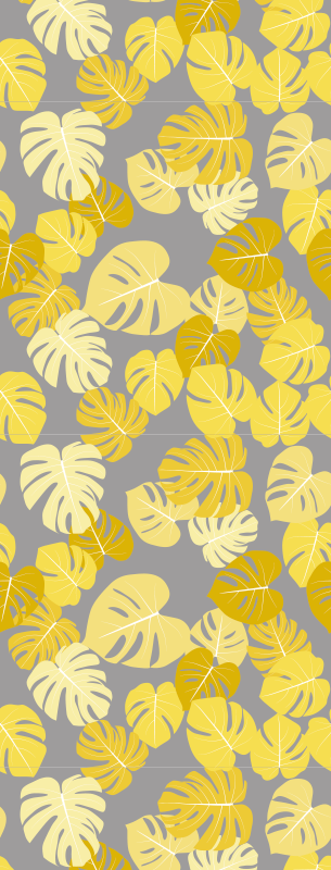 Covor vinil cu aspect de natura frunză monstera pantone - TenStickers