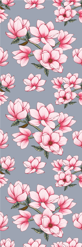 Covor vinil cu aspect de natura flori magnolie frumoase - TenStickers