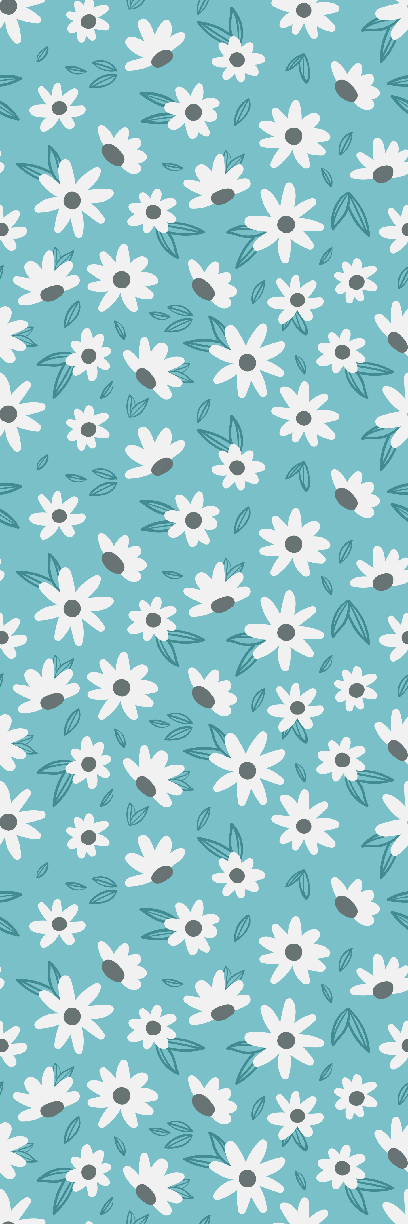 Covor vinil cu aspect de natura flori stil bunica - TenStickers