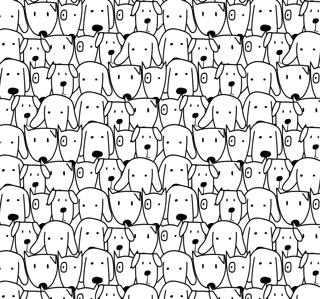 Covor vinil animal cu model de câini drăguți - TenStickers