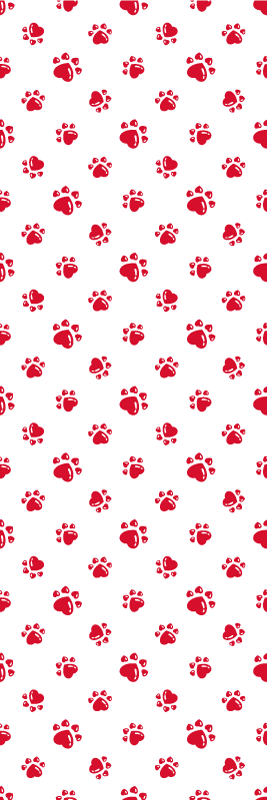 Covor vinil animal design cu lăbuțe și inimă - TenStickers