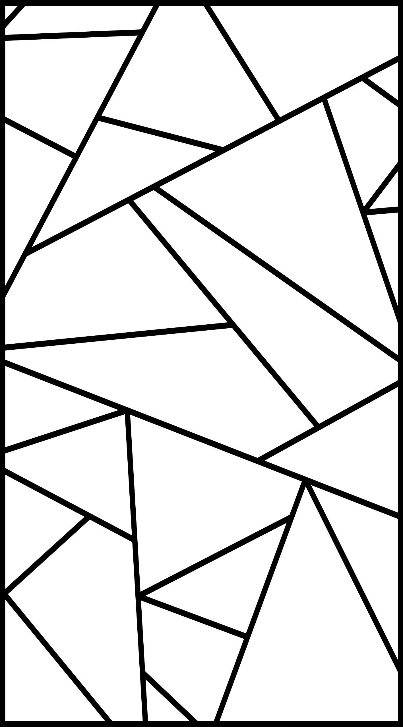 Covor vinil modern cu linii geometrice negre minimalist - TenStickers