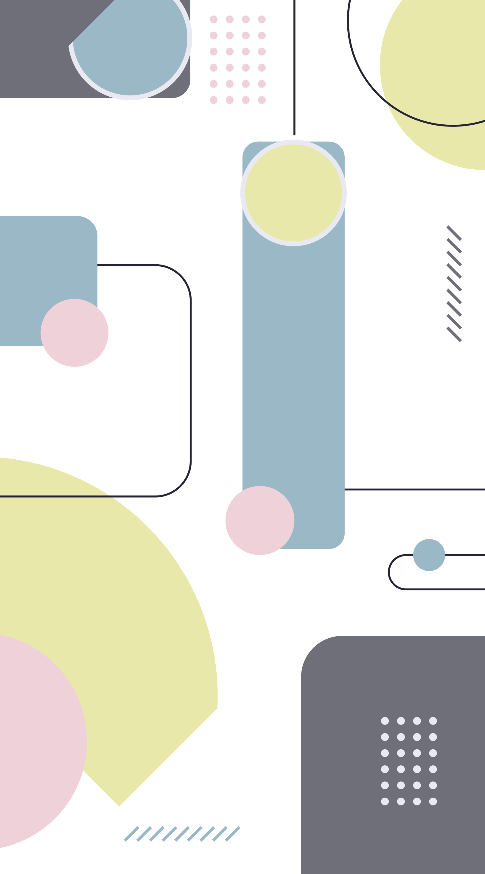 Covor vinil modern fundal geometric pastel - TenStickers