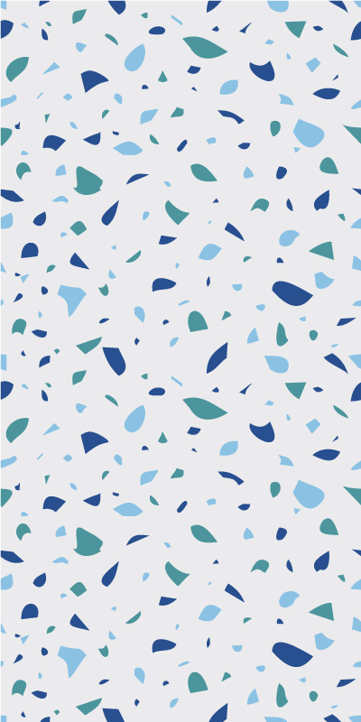 Covor de vinil texturat tonuri de albastru terrazzo - TenStickers