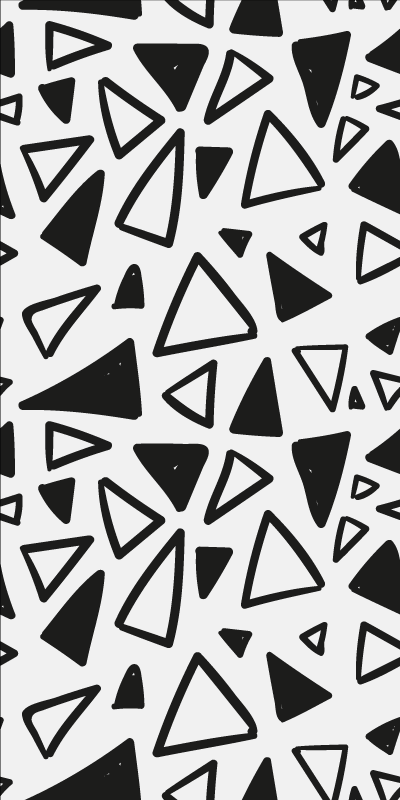 Covor de vinil texturat geometric minimalist alb-negru - TenStickers