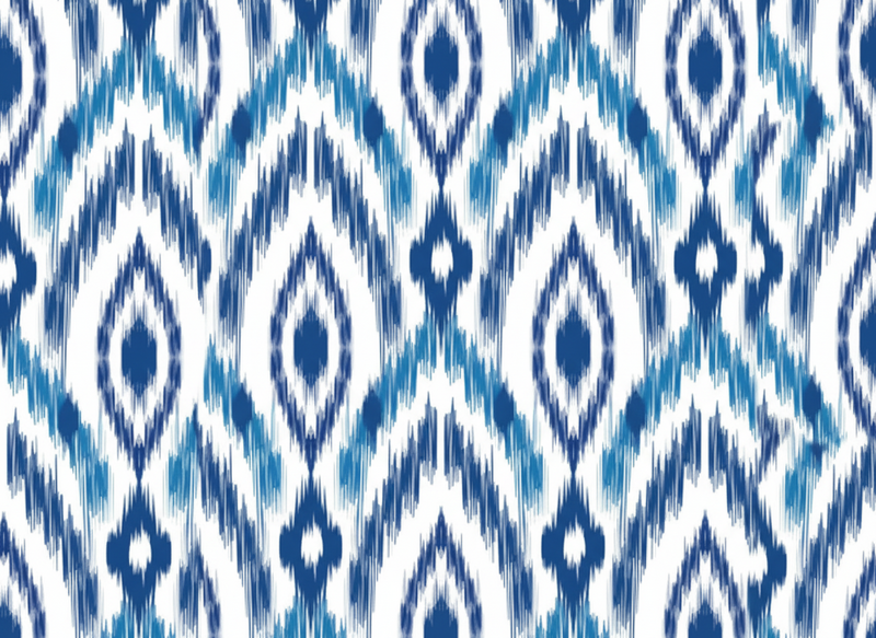 Covor de vinil texturat model ikat albastru - TenStickers
