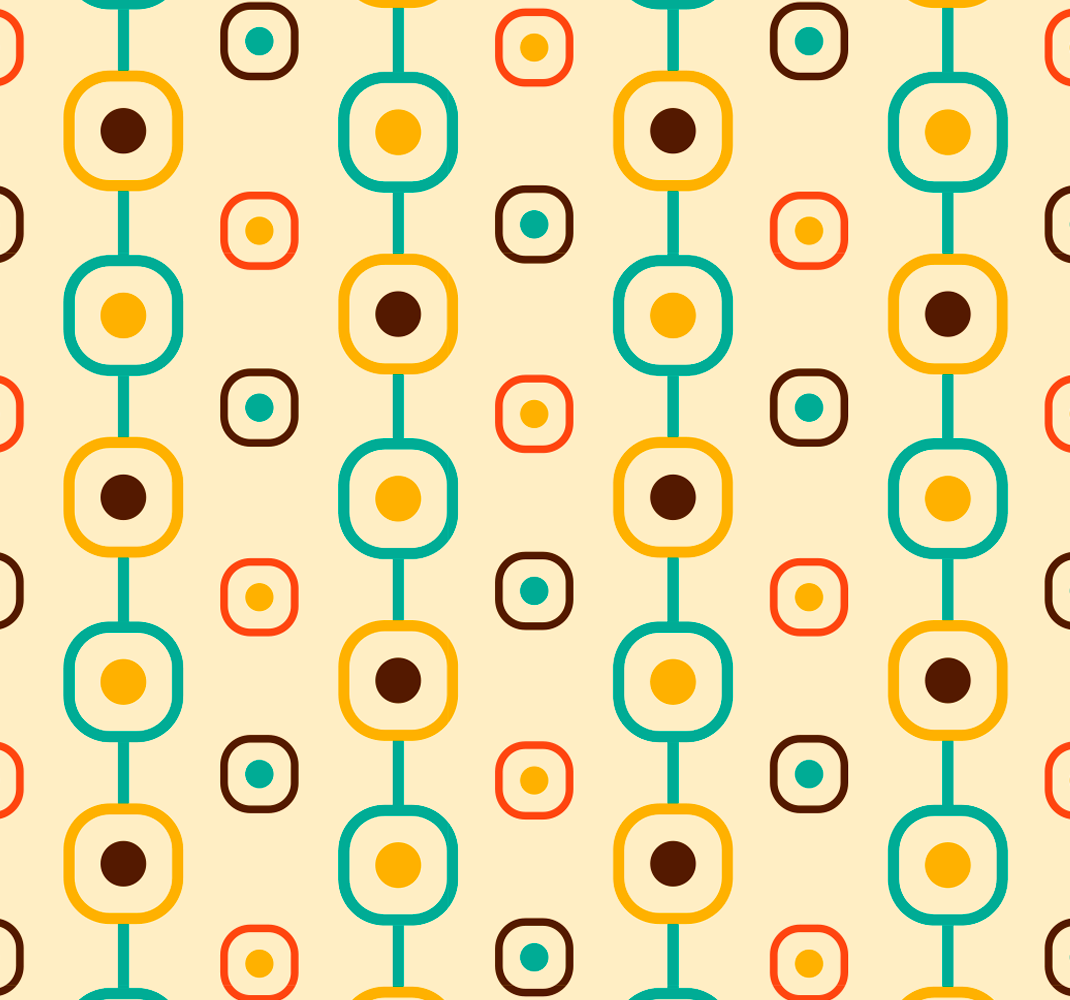 Covor de vinil epocă geometric anii 60 - TenStickers