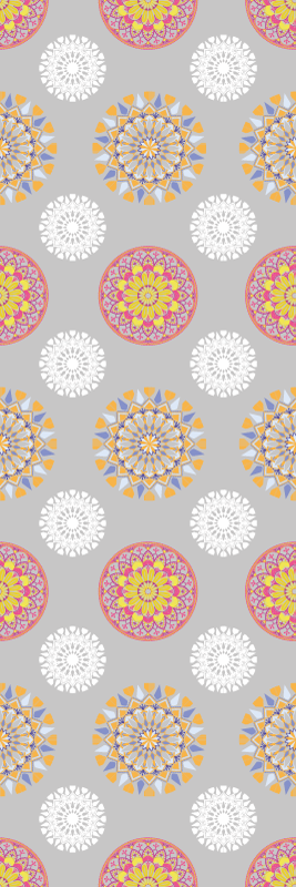 Covor de vinil epocă cercuri mandala strălucitoare - TenStickers