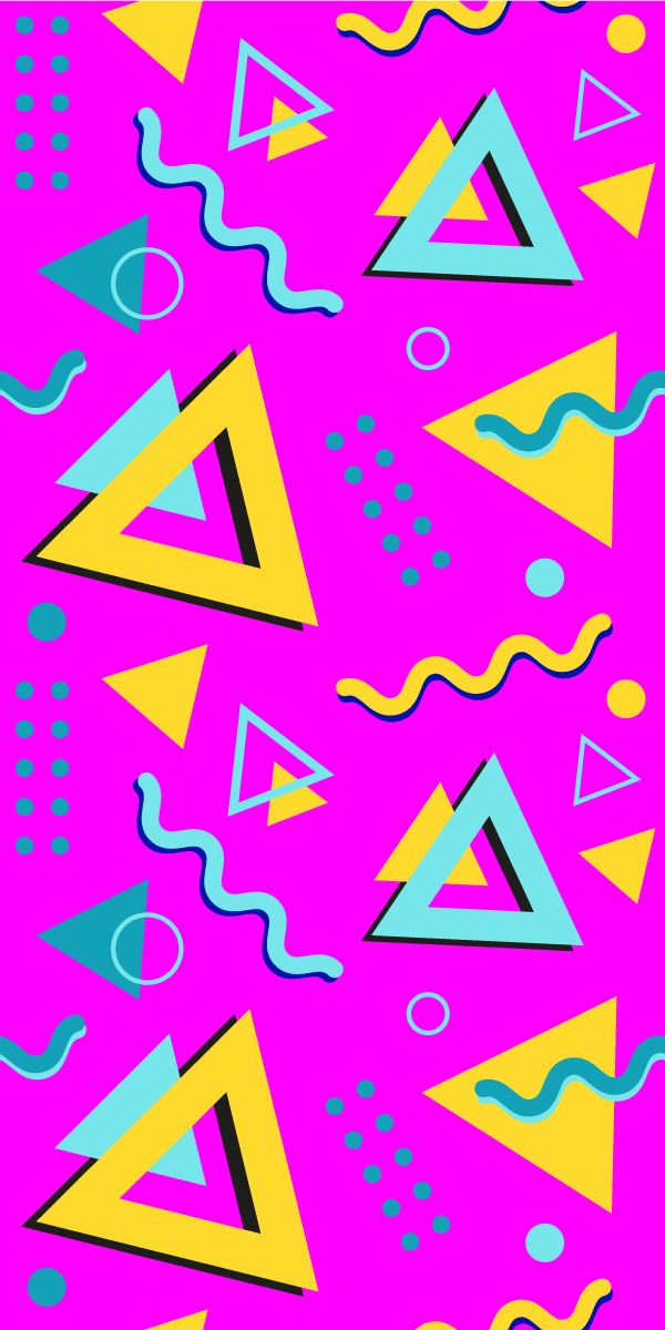 Covor de vinil epocă forme geometrice retro 80 - TenStickers