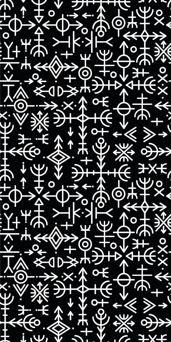 Covor de vinil epocă set simboluri vikingi - TenStickers