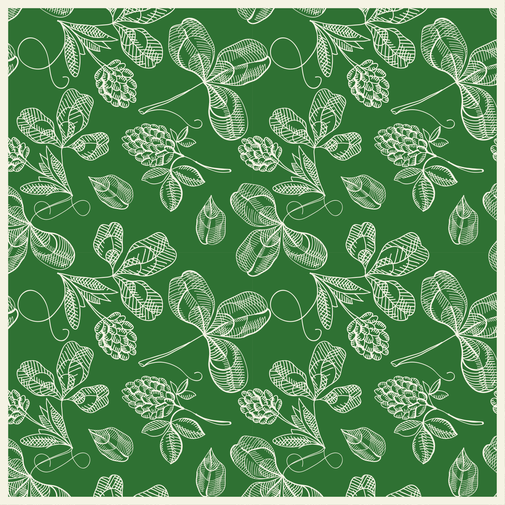Covor de vinil epocă cu model de ramuri de magnolie verde - TenStickers
