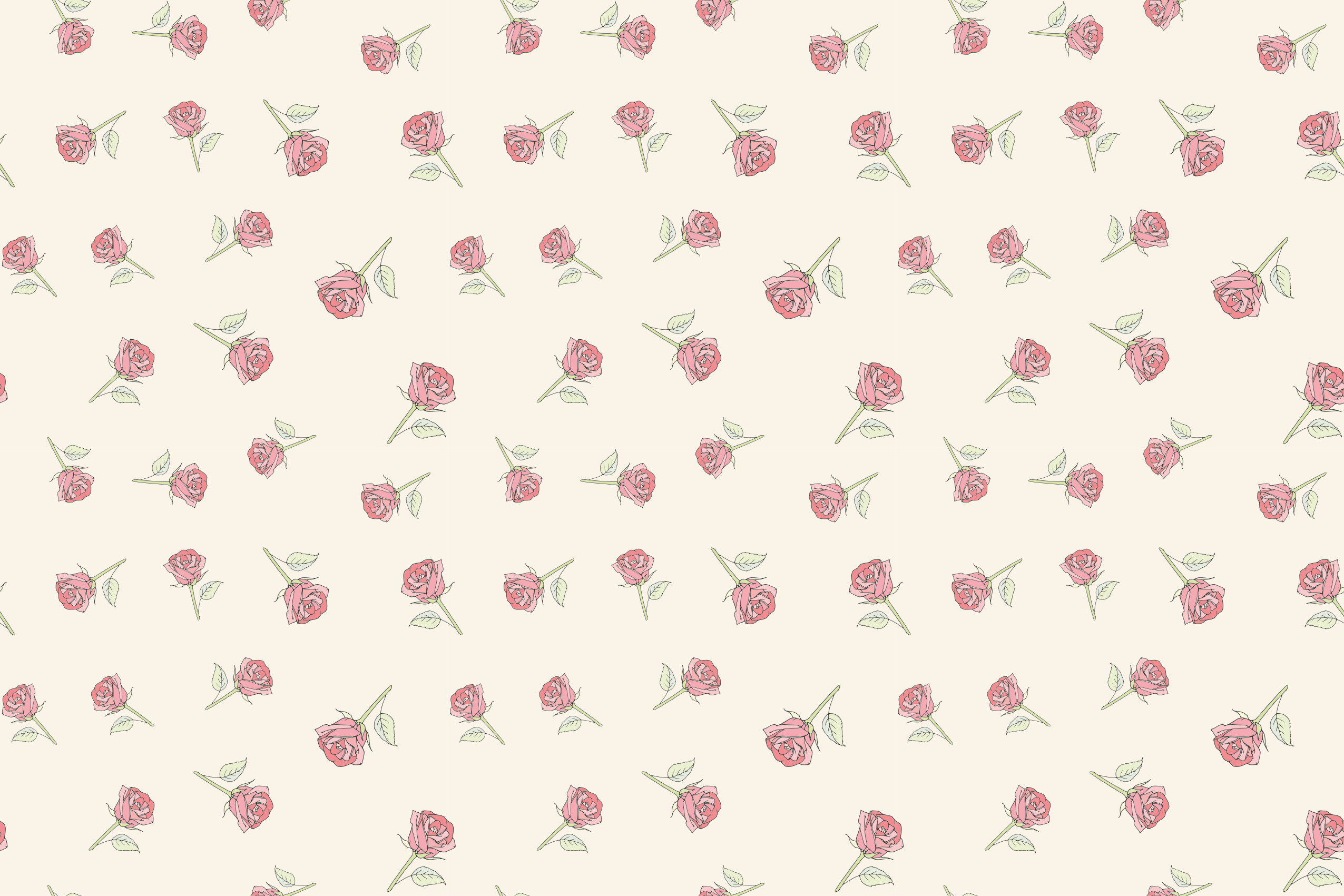 Covor de vinil epocă cu model romantic de trandafiri - TenStickers