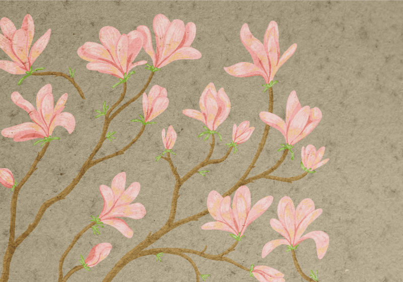 Covor de vinil epocă stil magnolia vintage - TenStickers