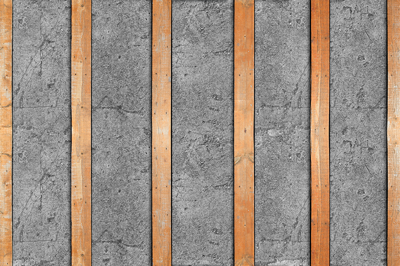 Covor de vinil texturat efect lemn pe beton - TenStickers