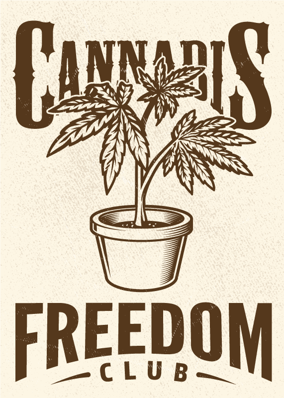 Covoare de vinil cu fraze pentru cluburi de cannabis - TenStickers
