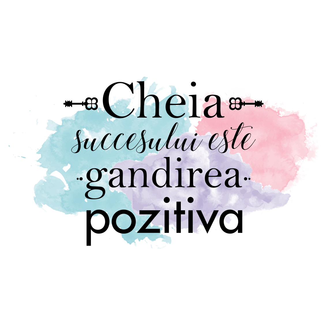 Covoare de vinil cu fraze gândirea pozitivă aduce succesul - TenStickers